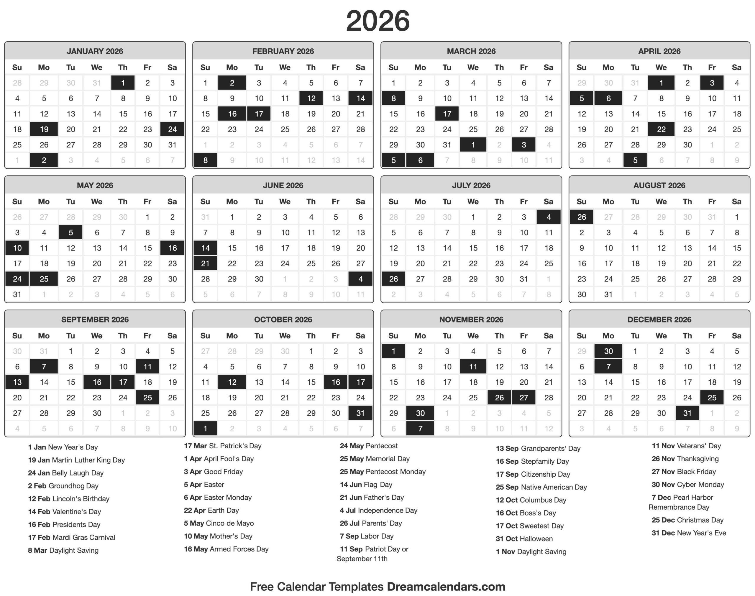 November 2026 To January 2026 Calendar November 2026 To January 2026 Calendar