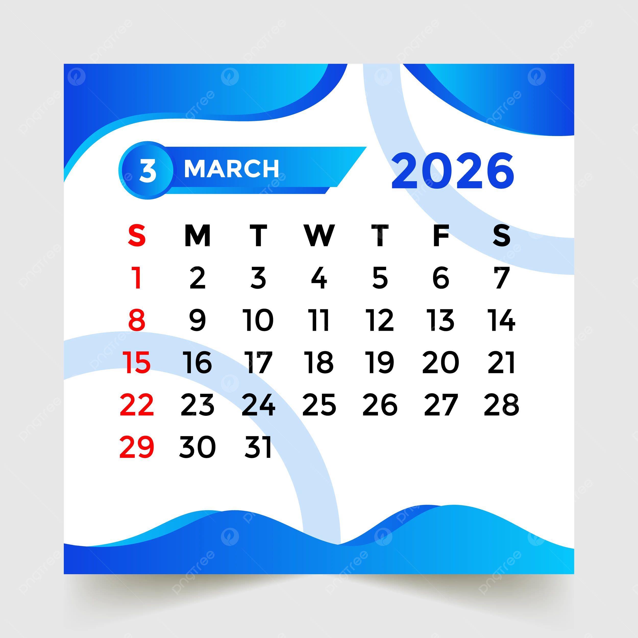 March 11th 2026 Calendar