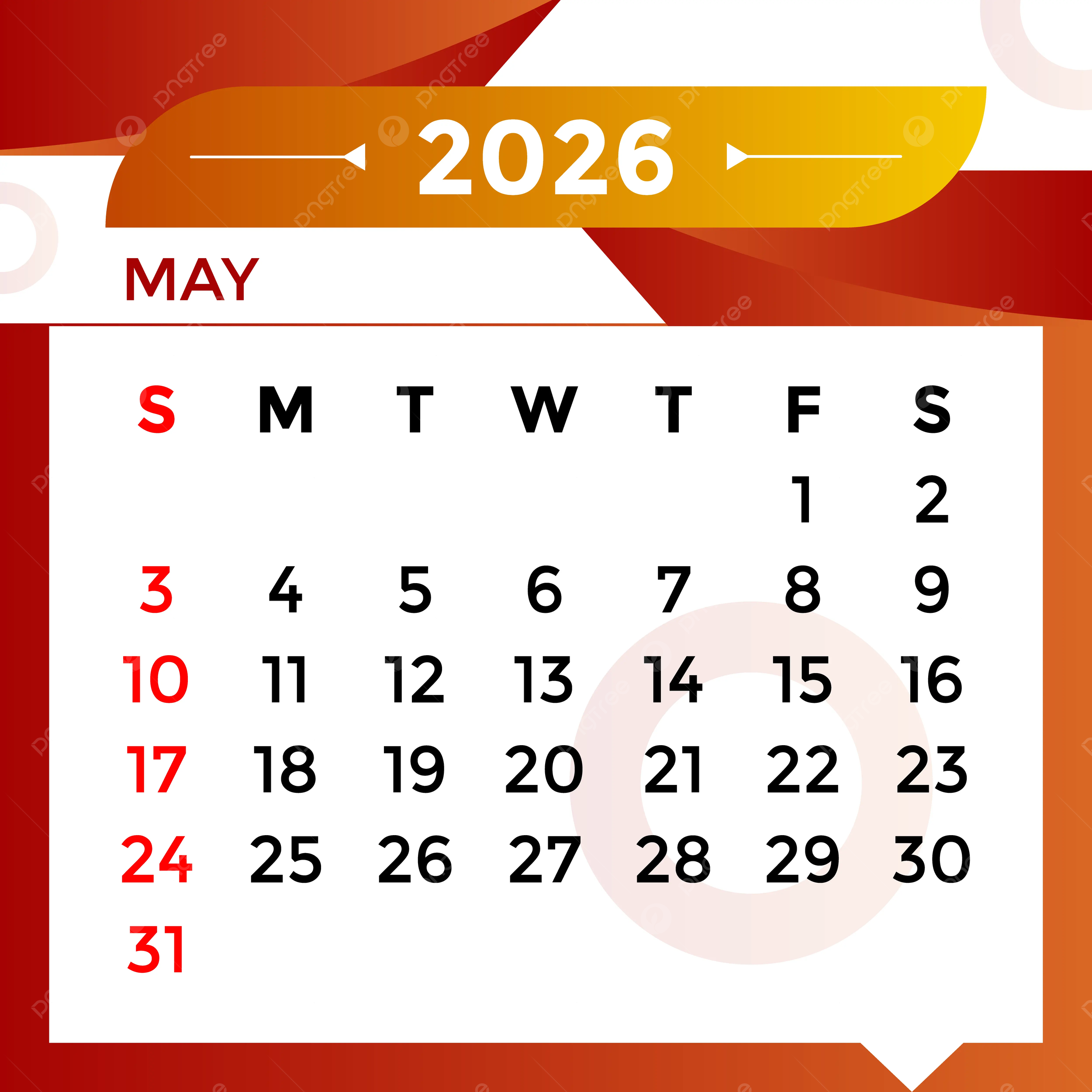 May 2026 Calendar Events