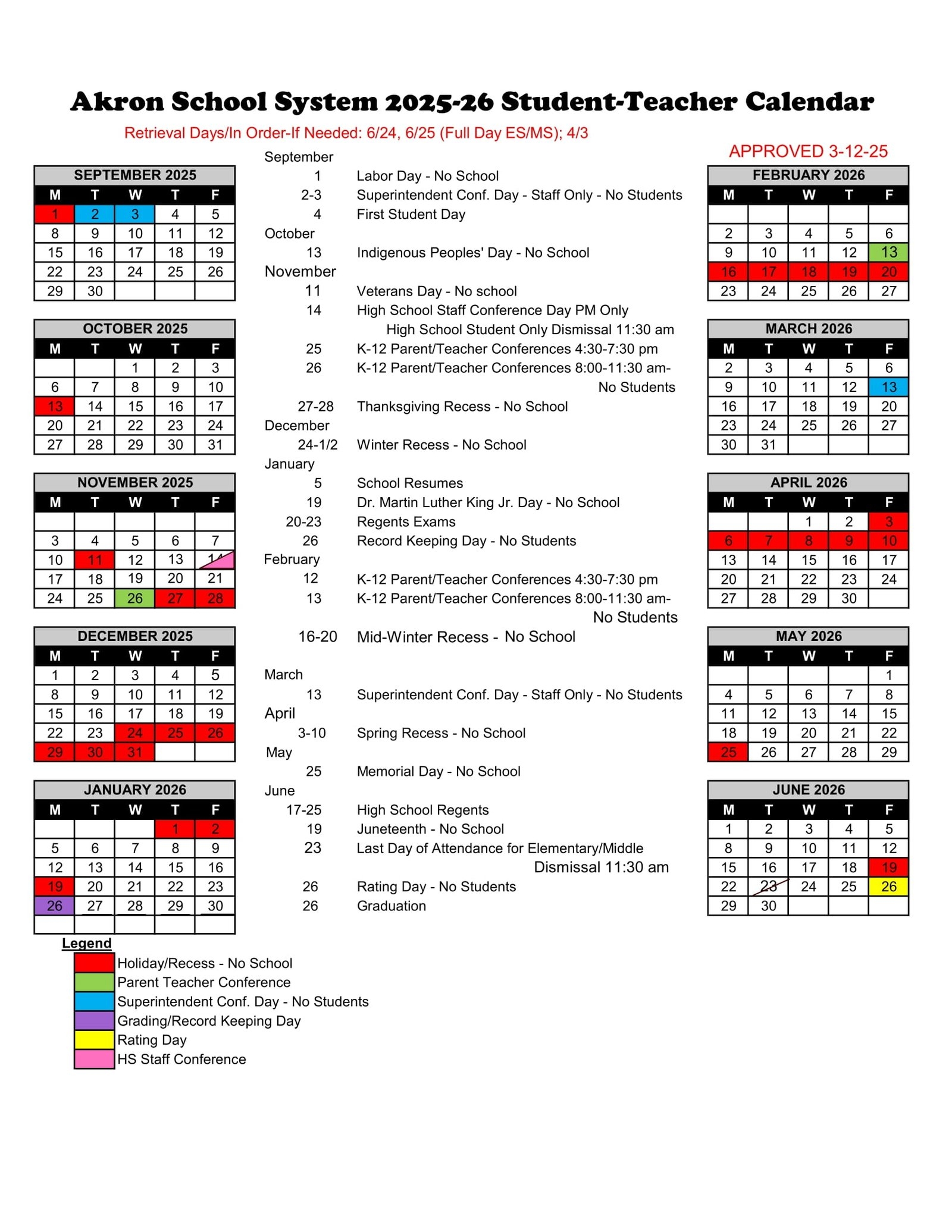Akron School System Calendar 25 26 PDF Revised EduCounty