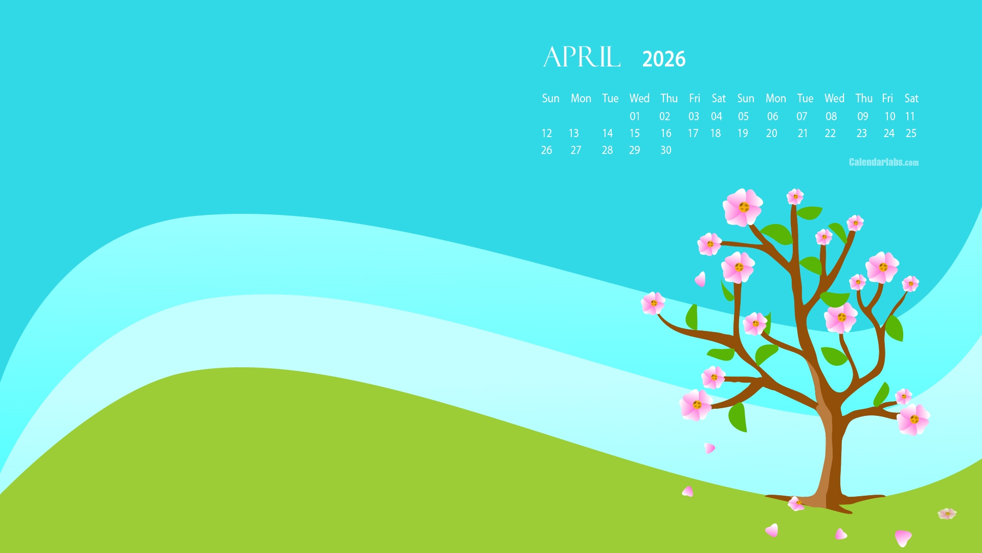 April 2026 Desktop Wallpaper Calendar CalendarLabs