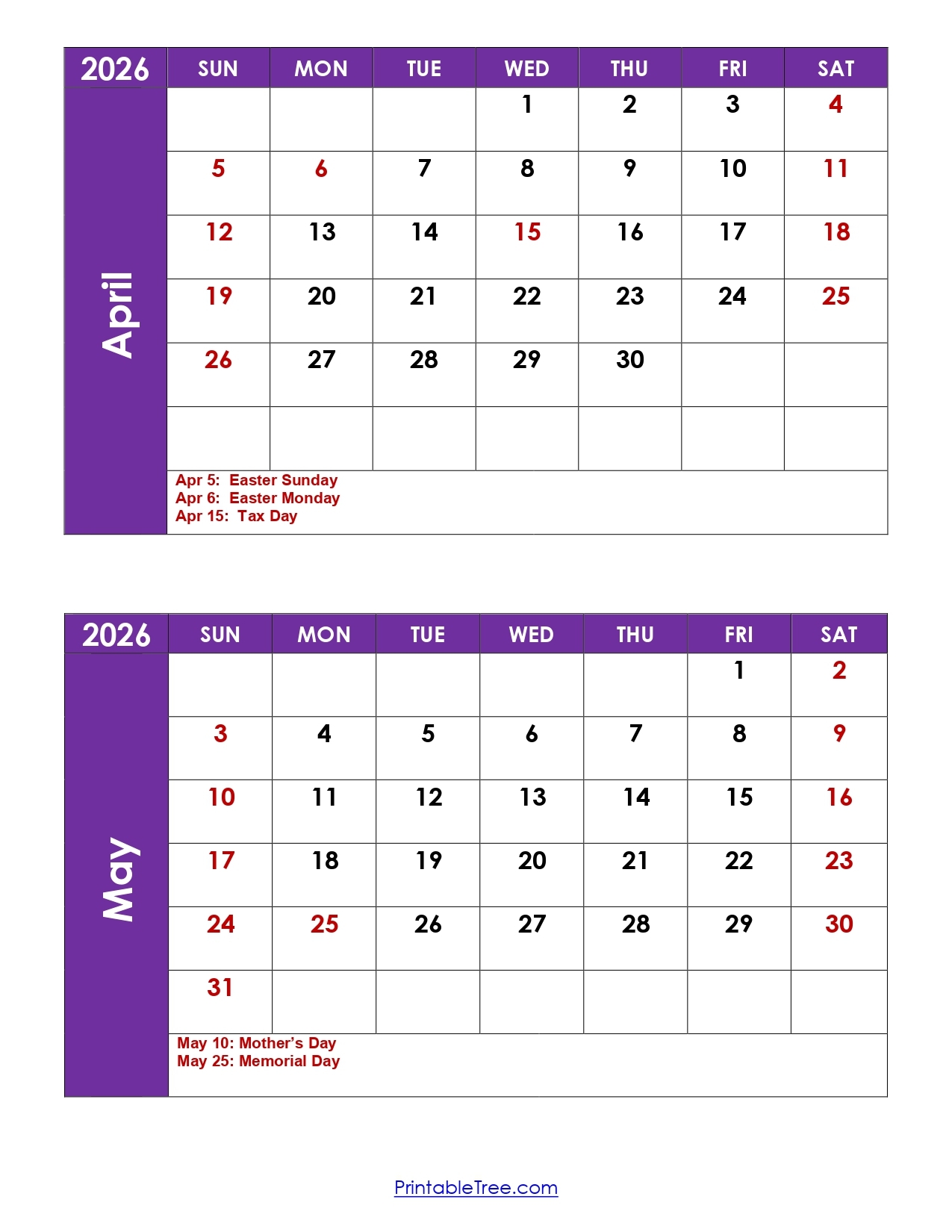 Special Days In April 2026 Calendar
