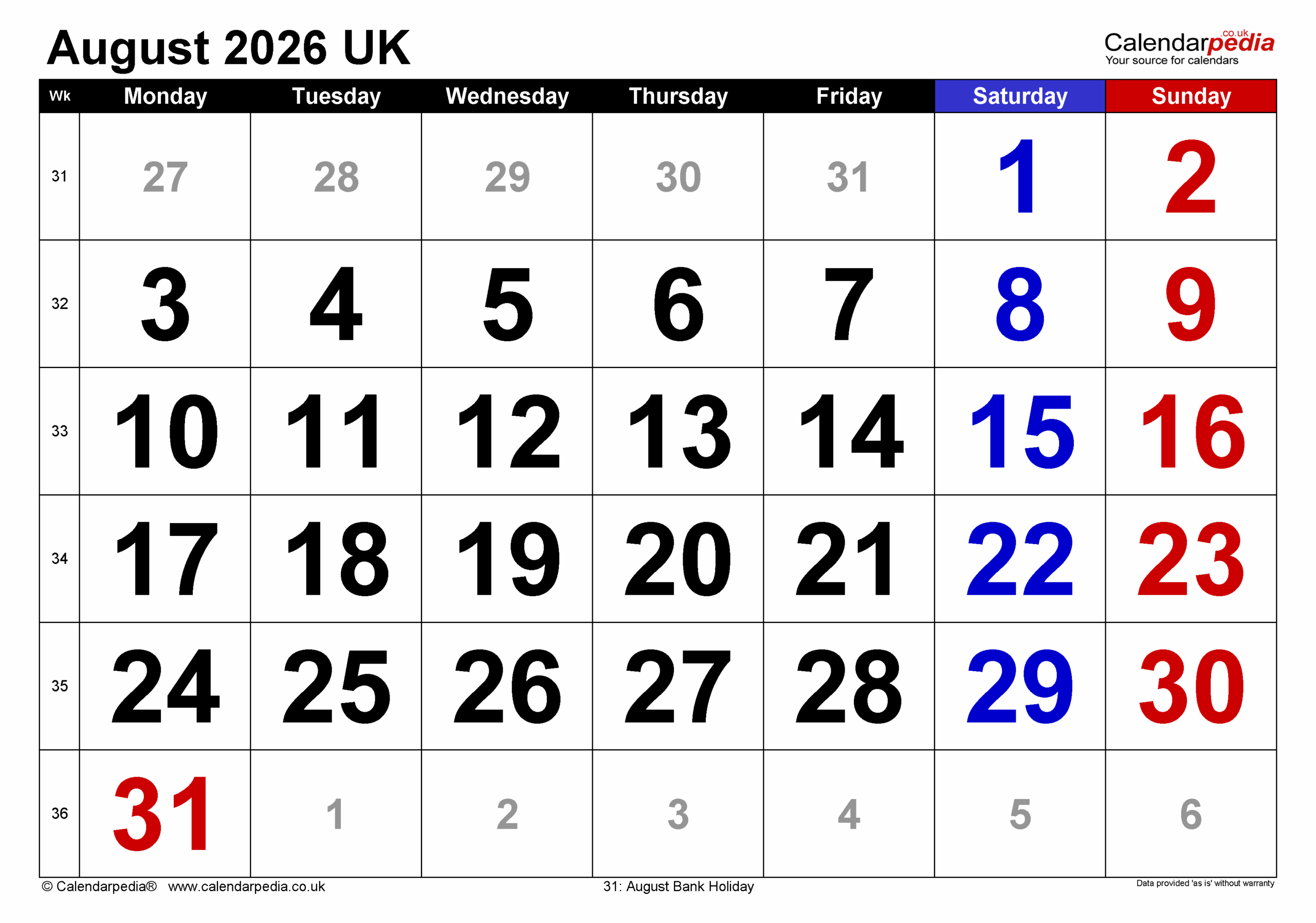 August 2026 To May 2026 Calendar