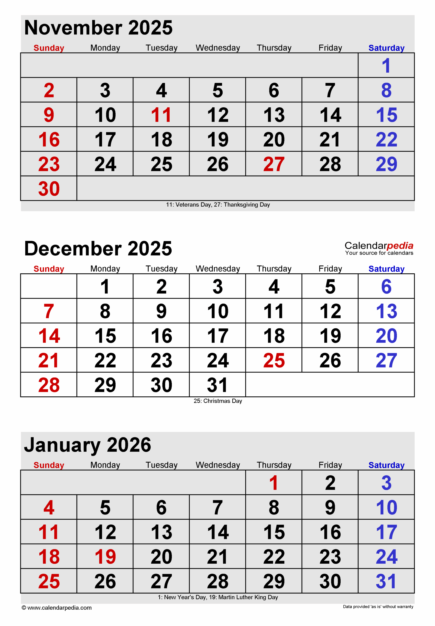 December 2025 Calendar Templates For PDF Excel And Word