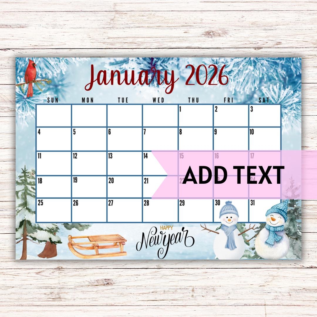 EDITABLE Printable January 2026 Calendar Beautiful Winter Scene New Year s Day Themed Calendar Holiday Calendar January Calendar Etsy Denmark EDITABLE Printable January 2026 Calendar Beautiful Winter Scene New Year s Day Themed Calendar Holiday Calendar January Calendar Etsy Denmark