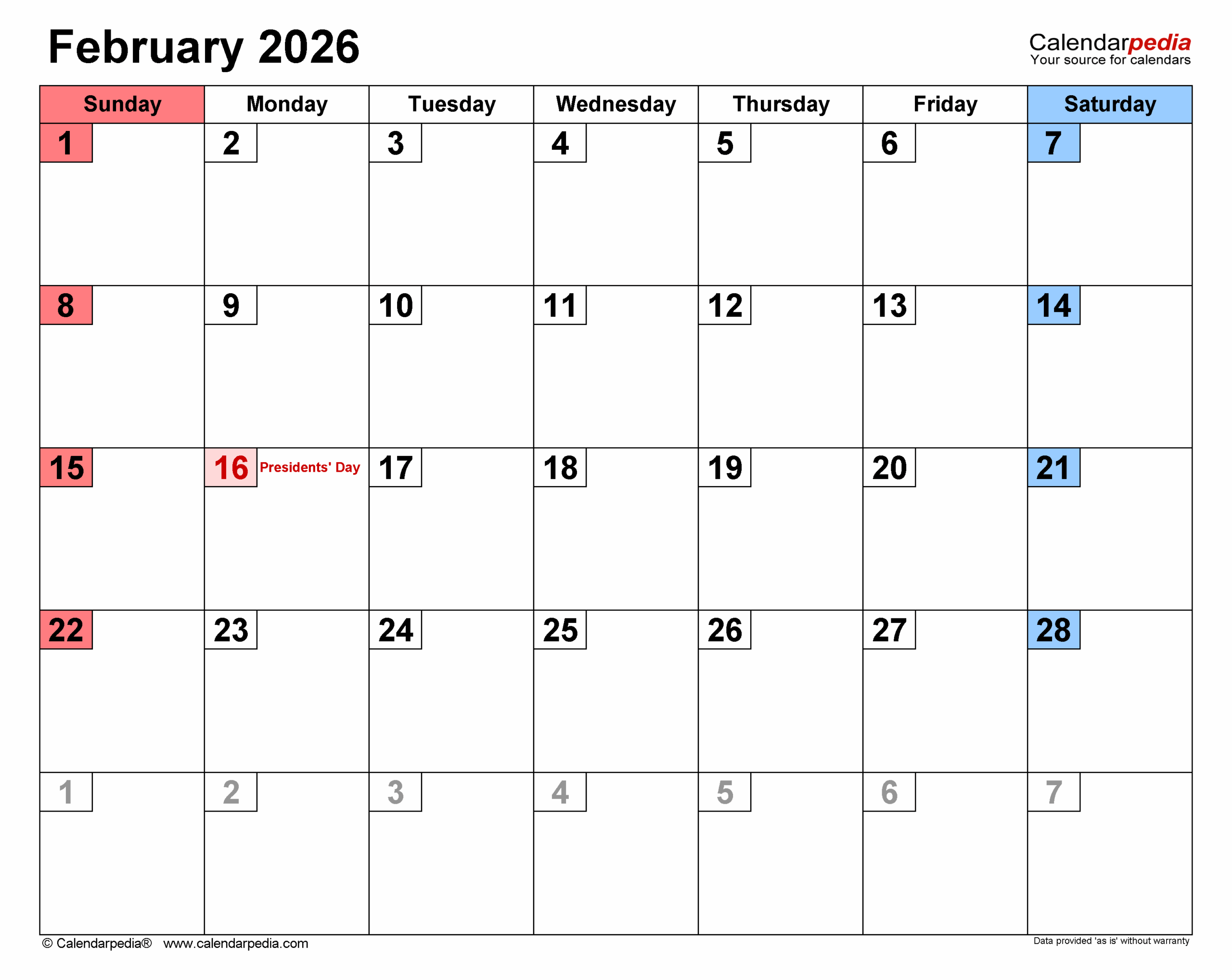 February 29 2026 Calendar