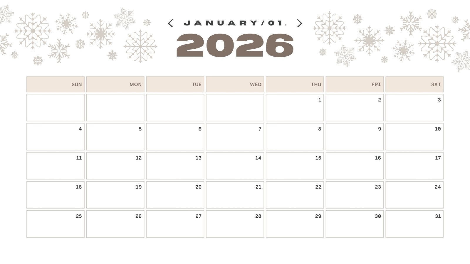 Free And Customizable January Templates