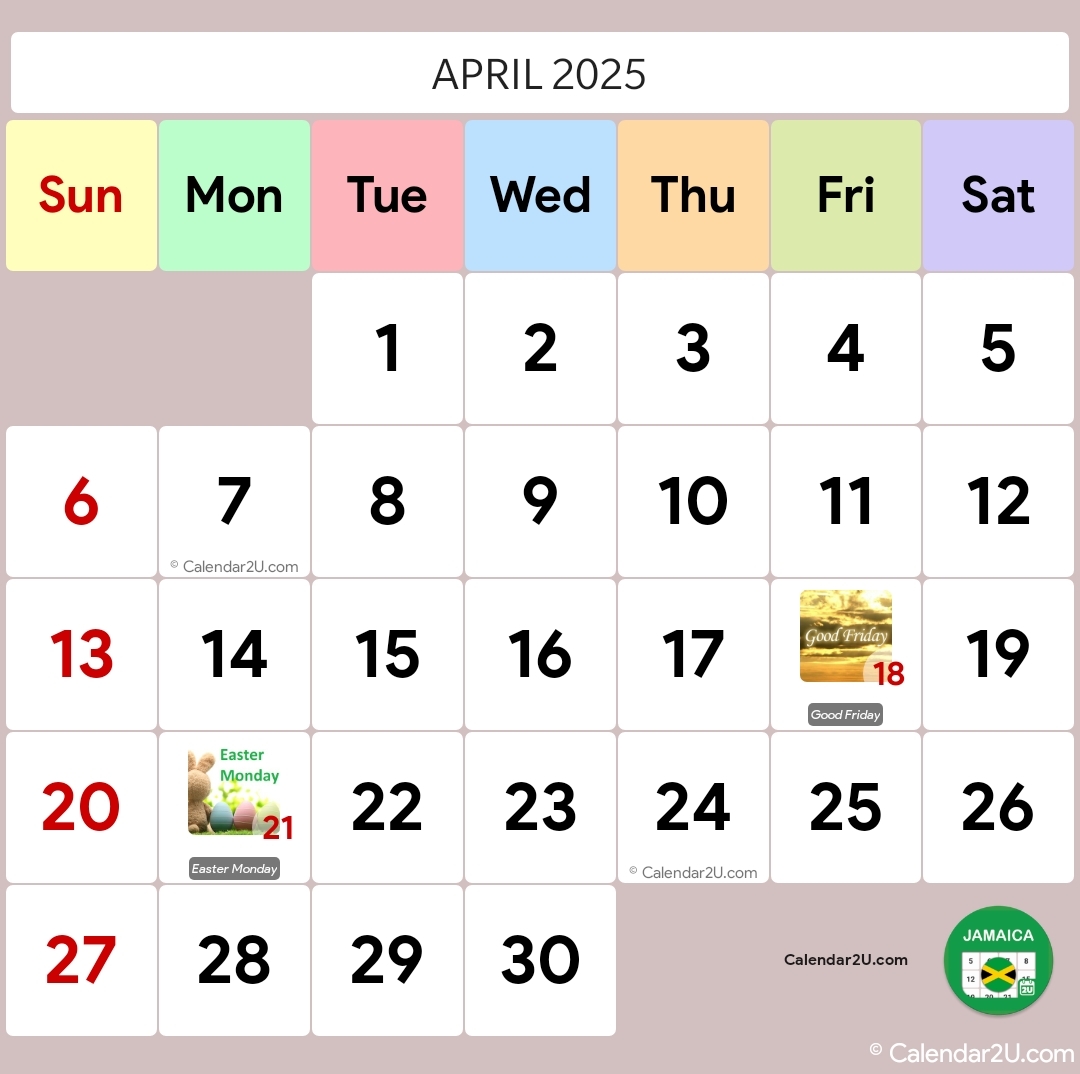 Jamaica Calendar 2025 Calendar2U Gallery