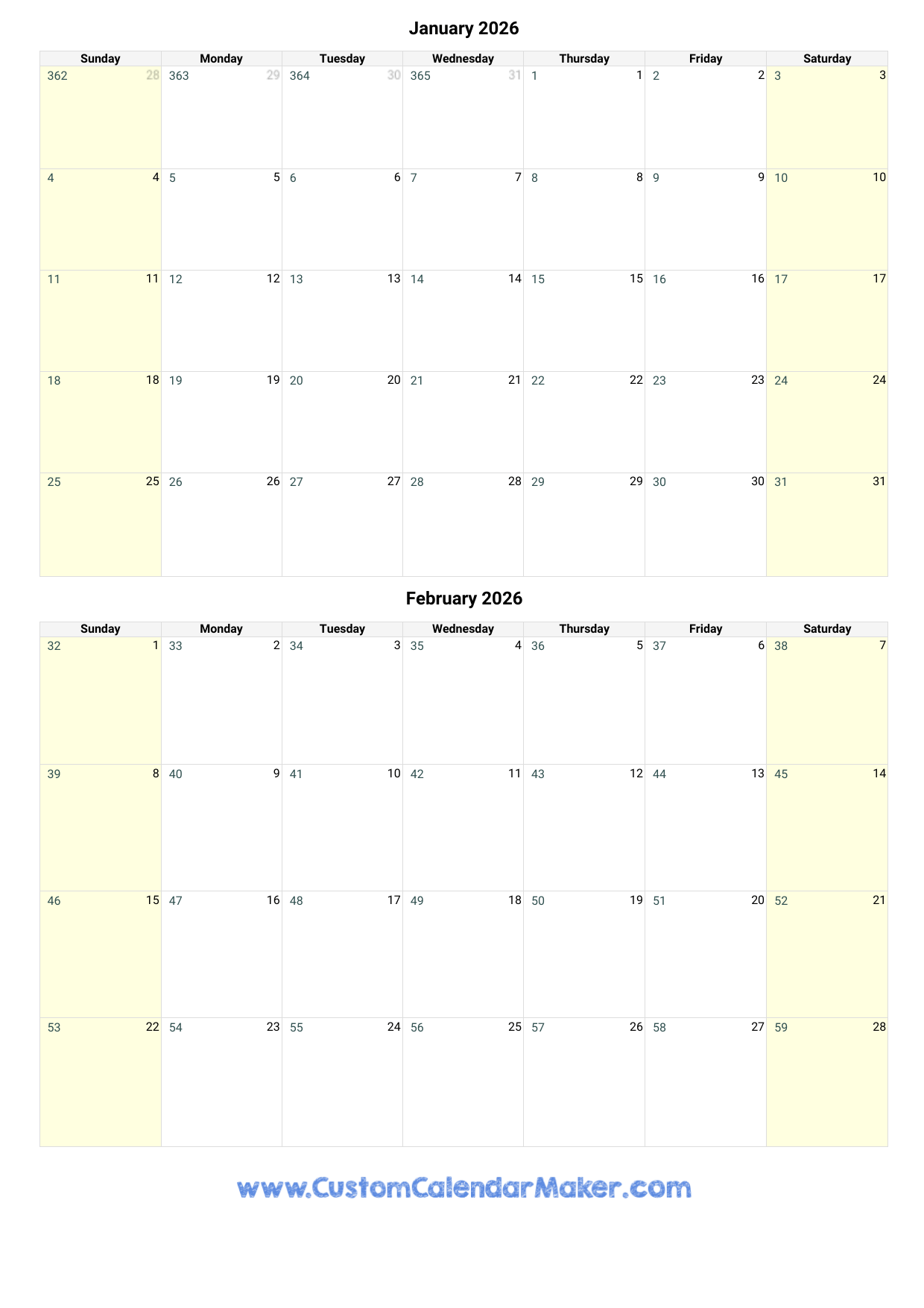 January 2026 Calendar With Moon Phases