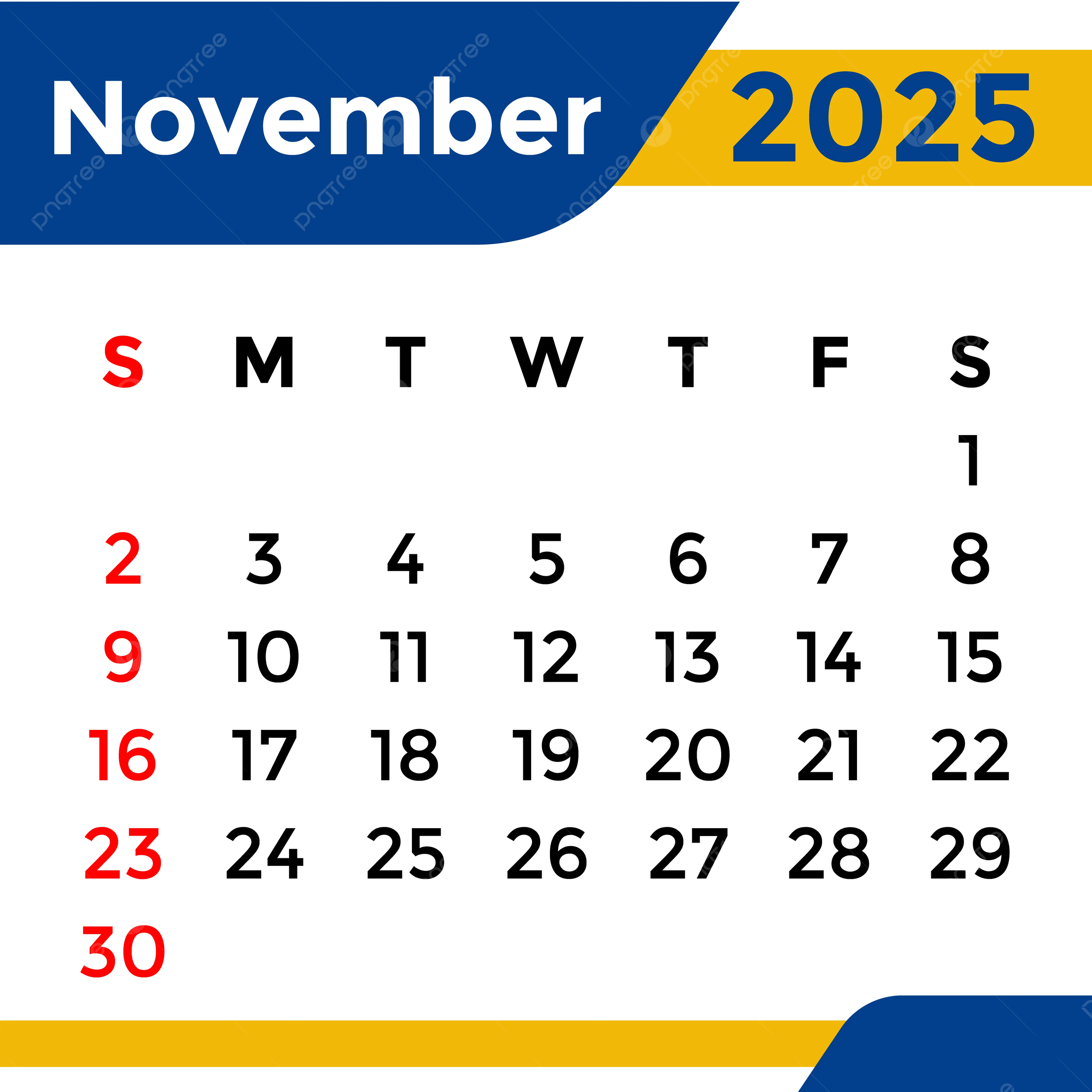 Kalender 2025 Bulan November Vektor Templat Untuk Unduh Gratis Di Pngtree