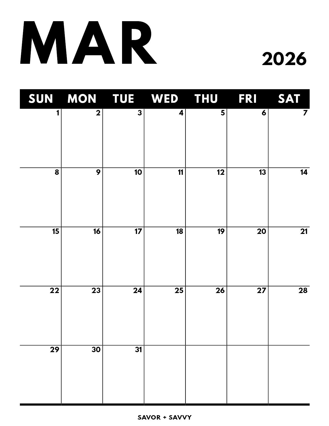 March 8 2026 Calendar