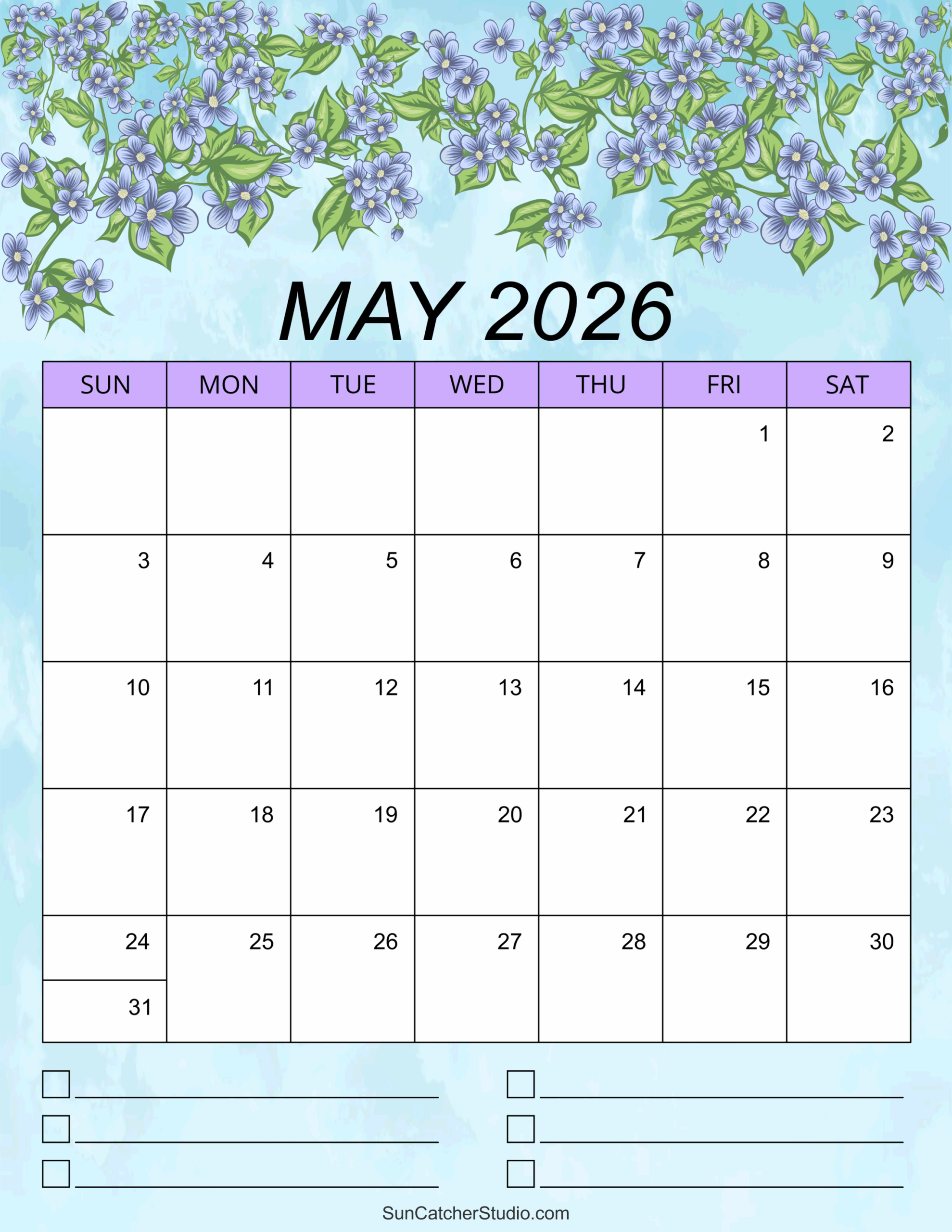 August 2023-May 2026 Calendar Printable