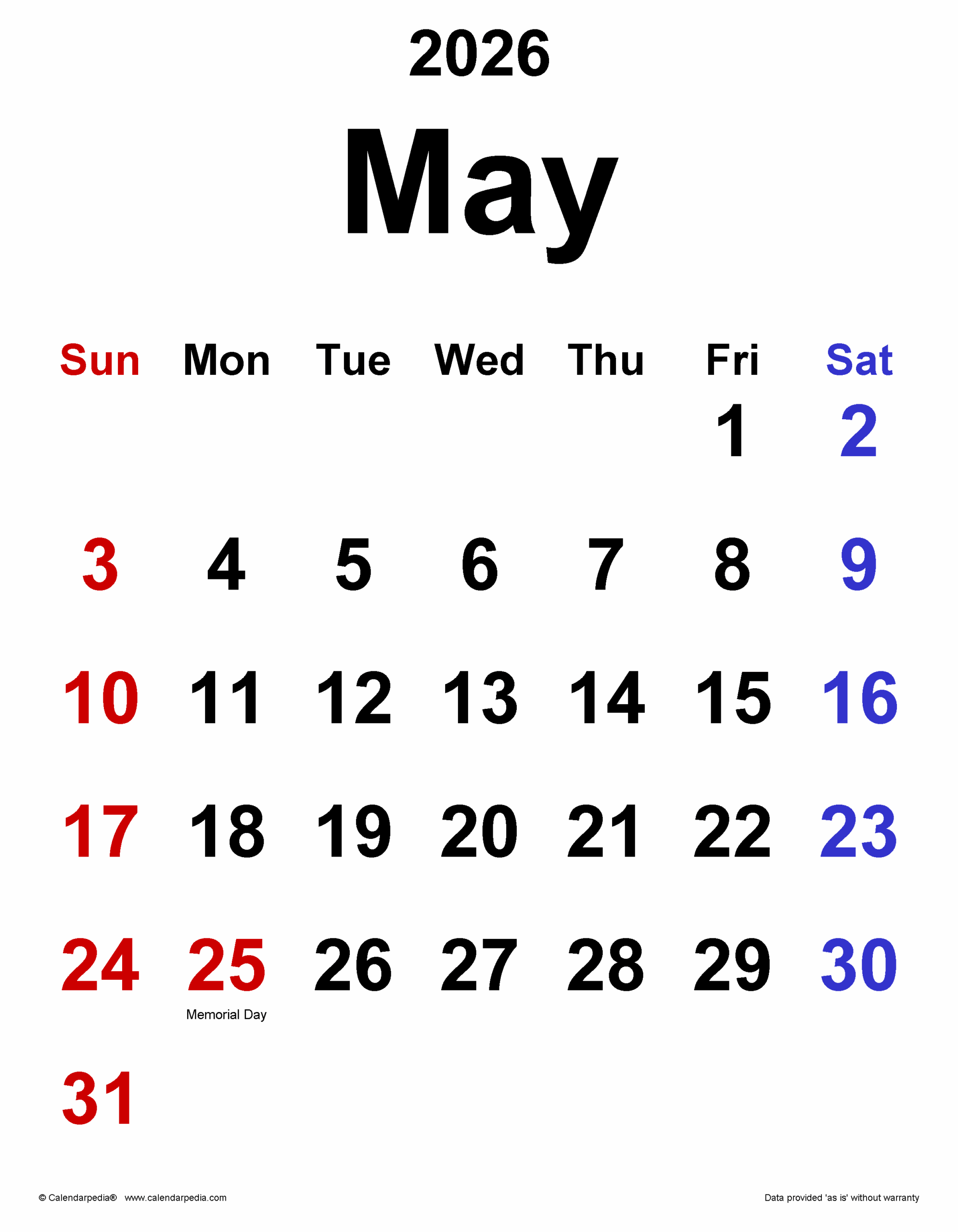May 8 2026 Calendar