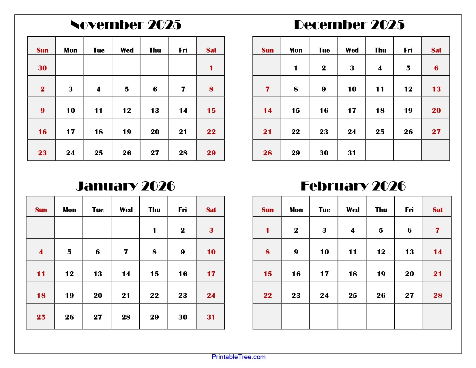 November 2025 To November 2026 Calendar November 2025 To November 2026 Calendar