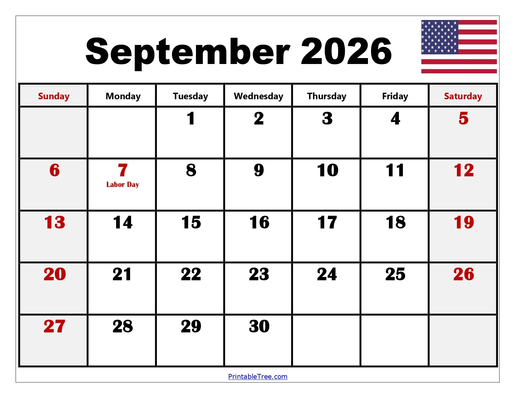 May June July August September 2026 Calendar