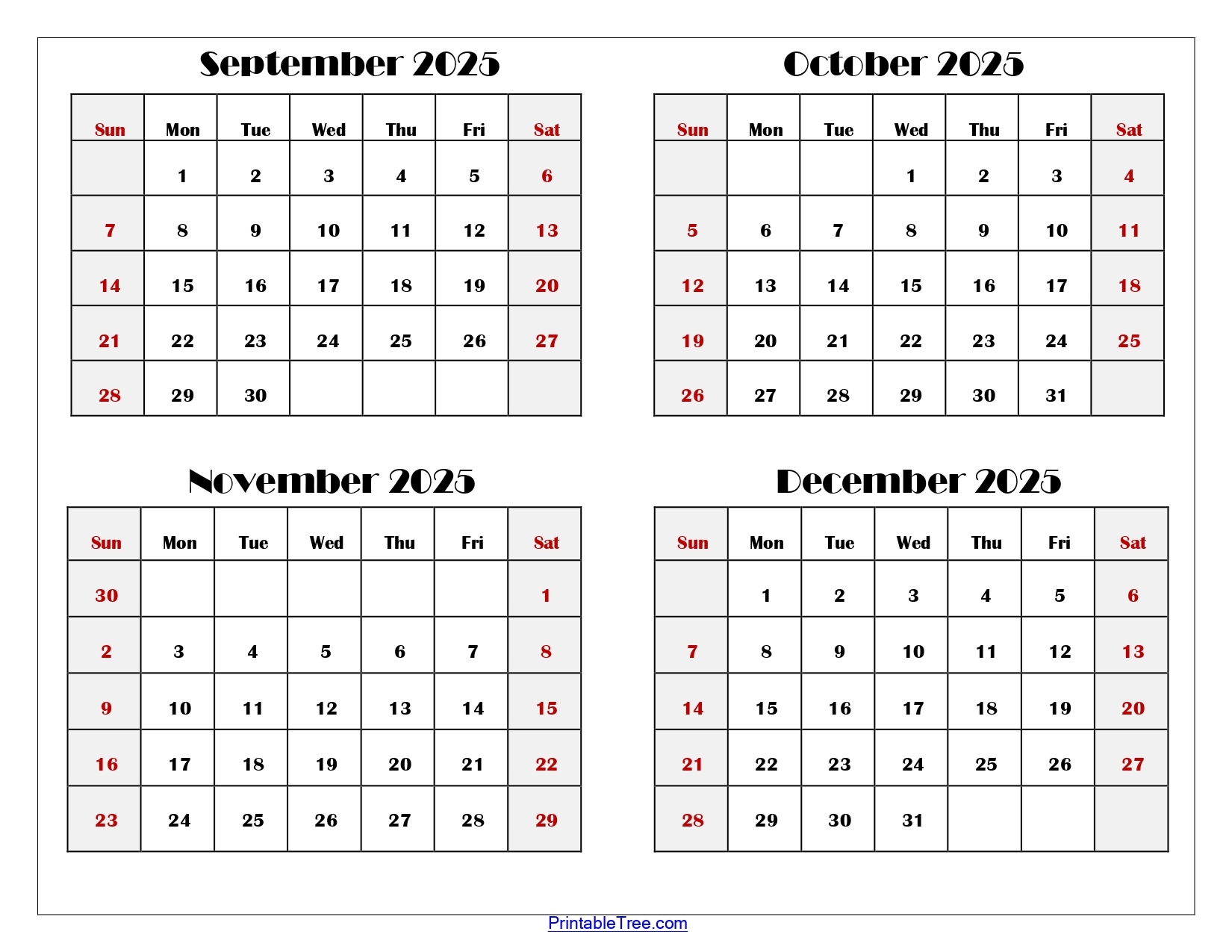 Calendar November And December 2025