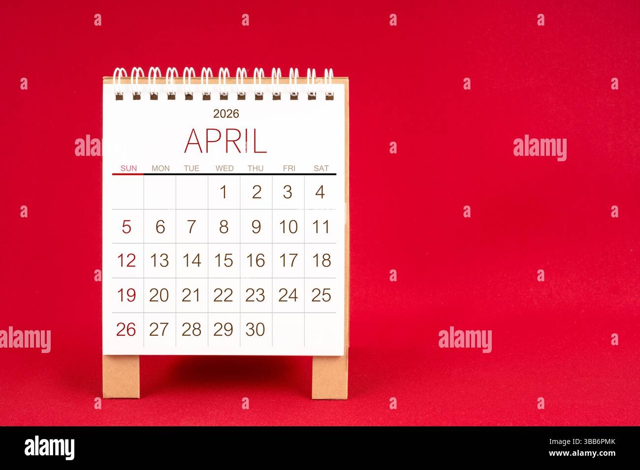 April 2026 Calendar Desktop Background