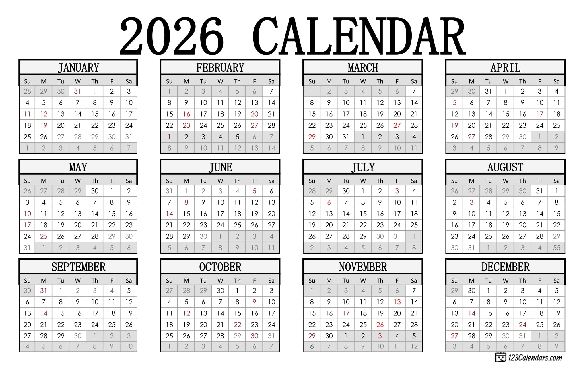 Wiki January 2026 Calendar