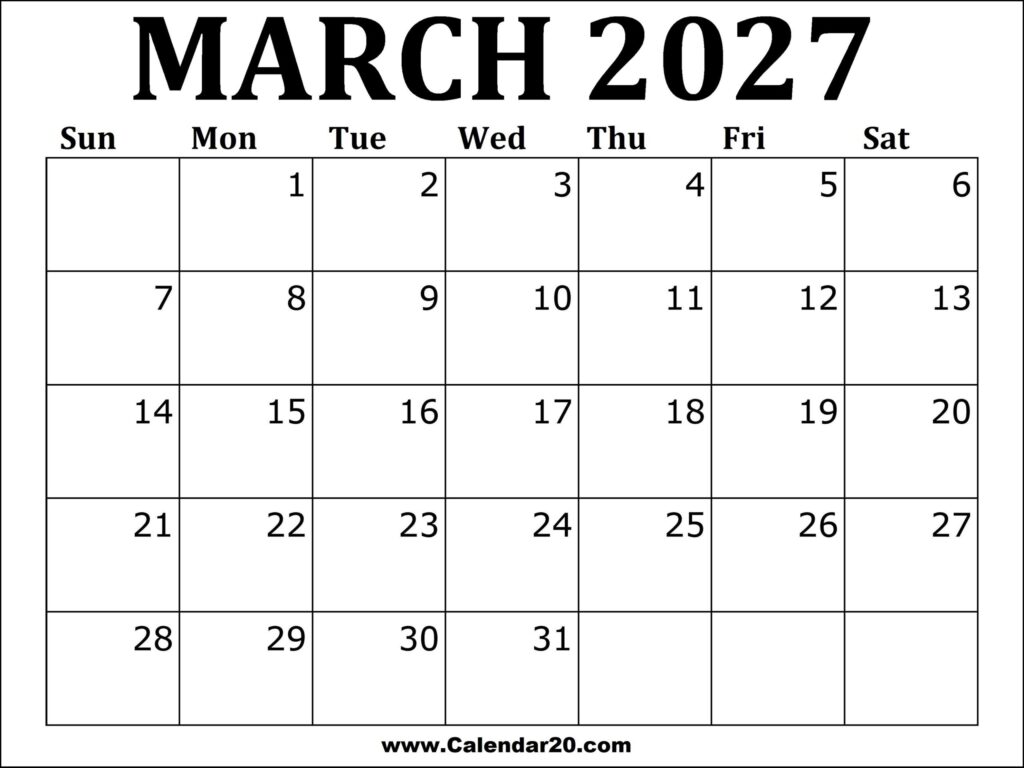 2027 Archives - Calendar20.com