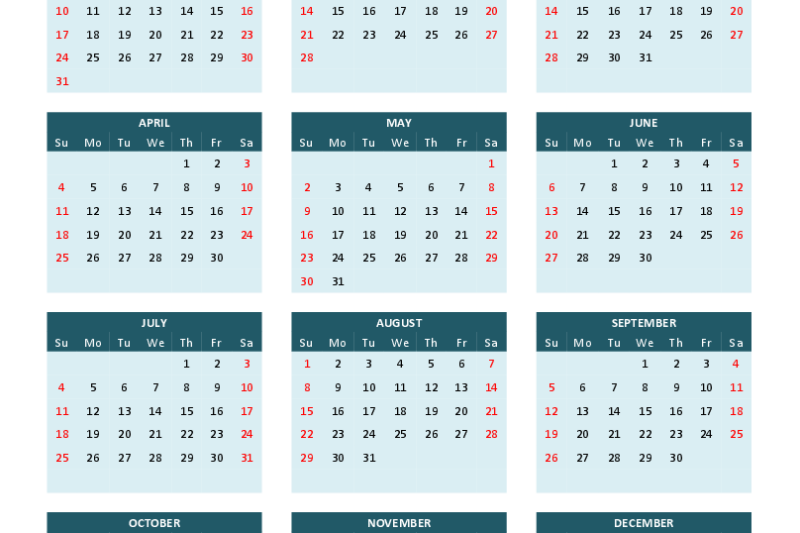 2027 Attendance Calendar Free Printable