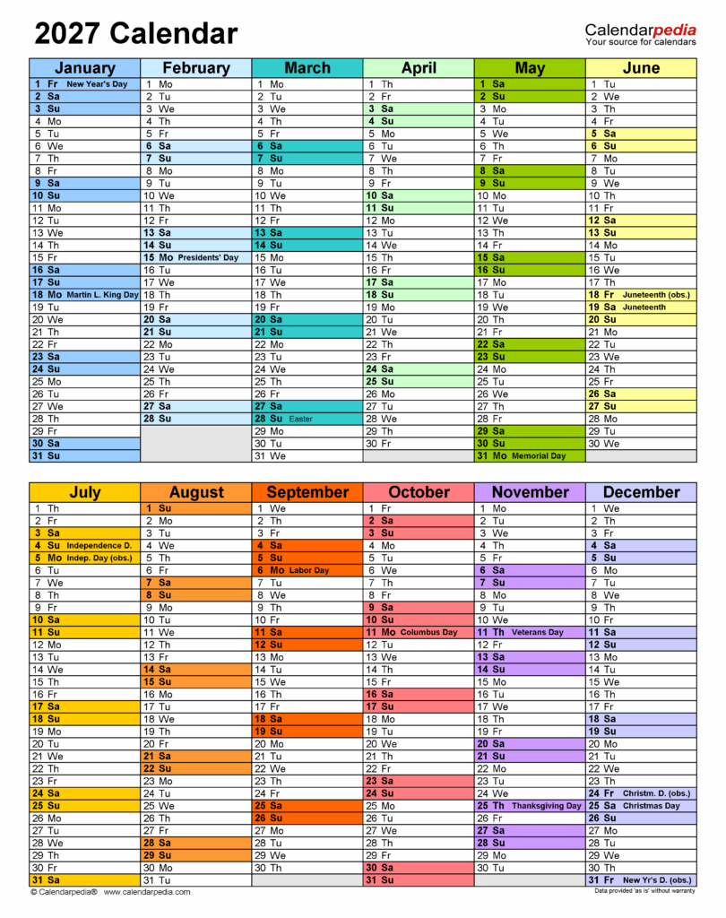 2027 Calendar – 21 Free Printable Microsoft Excel Templates 2027 Calendar - 21 Free Printable Microsoft Excel Templates