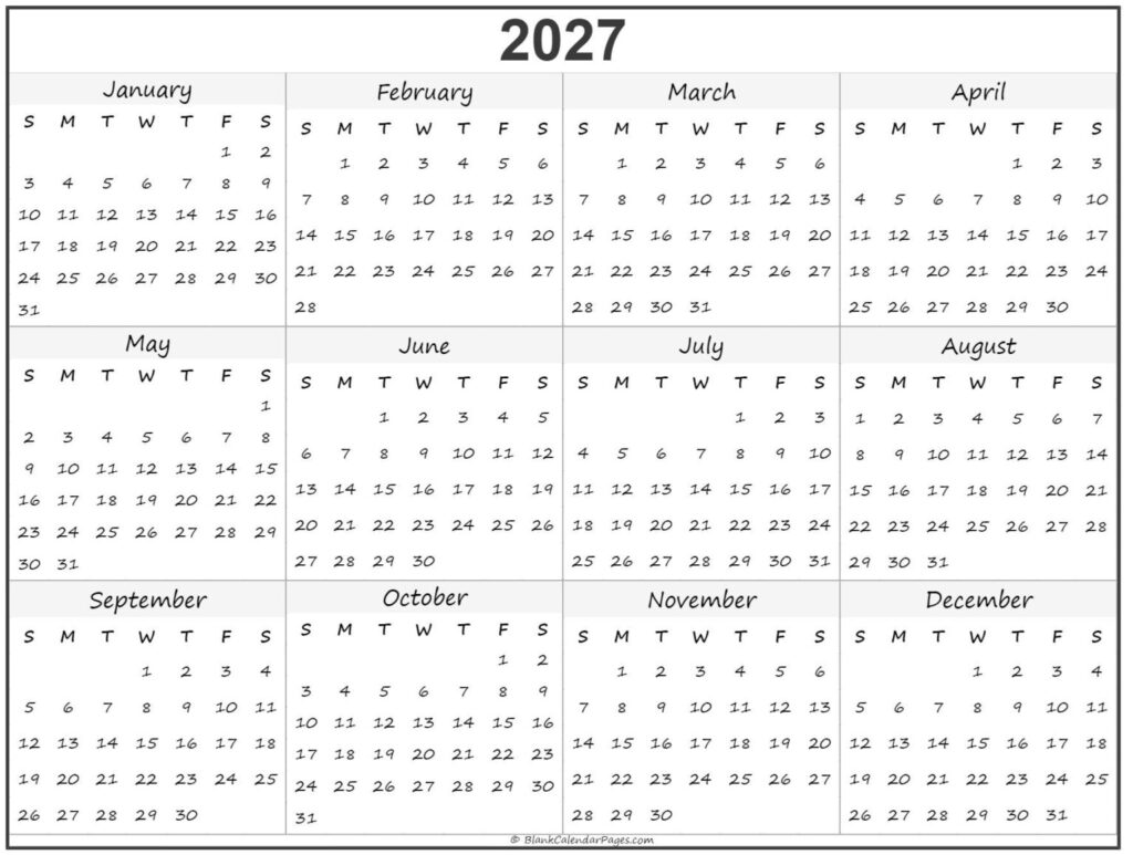 2027 Calendar At A Glance Printable Free – 2027 Year At A Glance Calendar Printable – We Love Printables 2027 Calendar At A Glance Printable Free - 2027 Year At A Glance Calendar Printable - We Love Printables