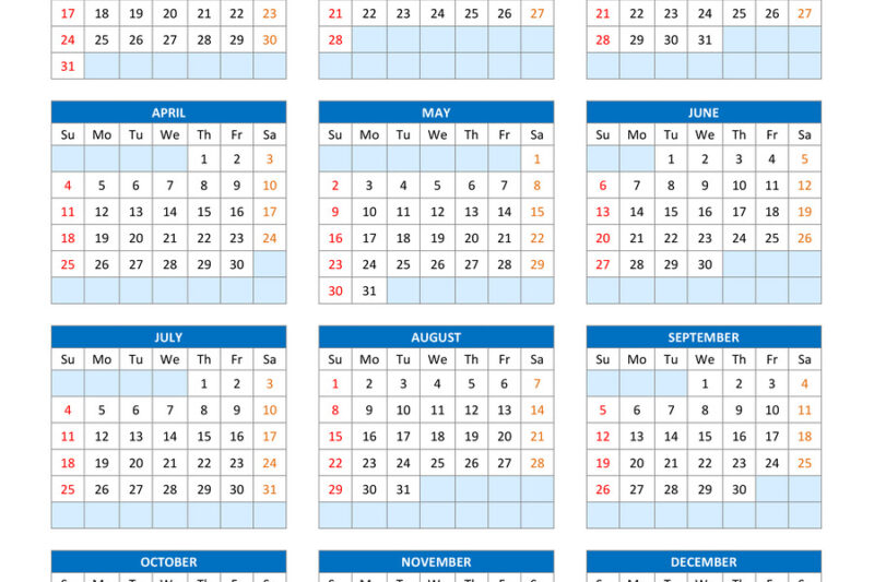 2027 Calendar Printable Editable Free - Editable Calendar Template 2027
