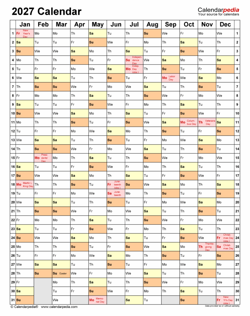 2027 Printable Calendar One Page 2027 Printable Calendar One Page