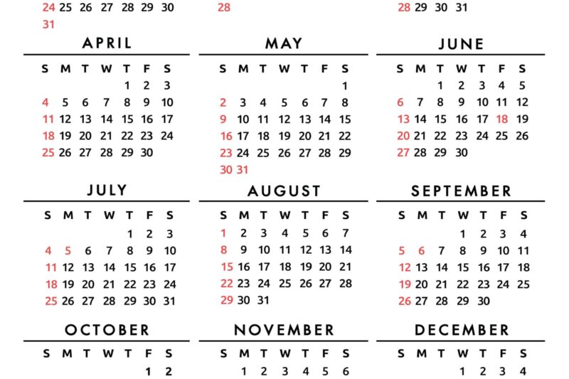 2027 To 2027 Calendar Printable
