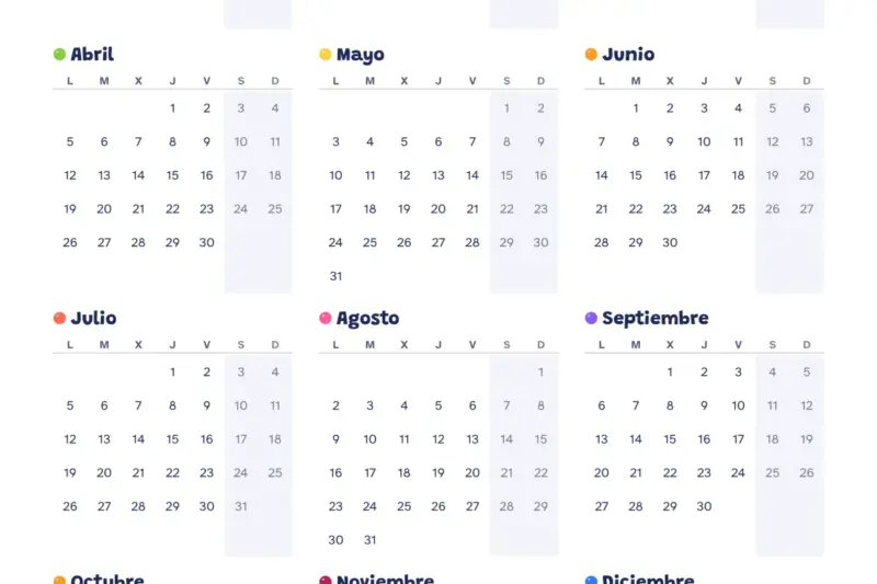 Calendário 2027 Para Imprimir Folha A4