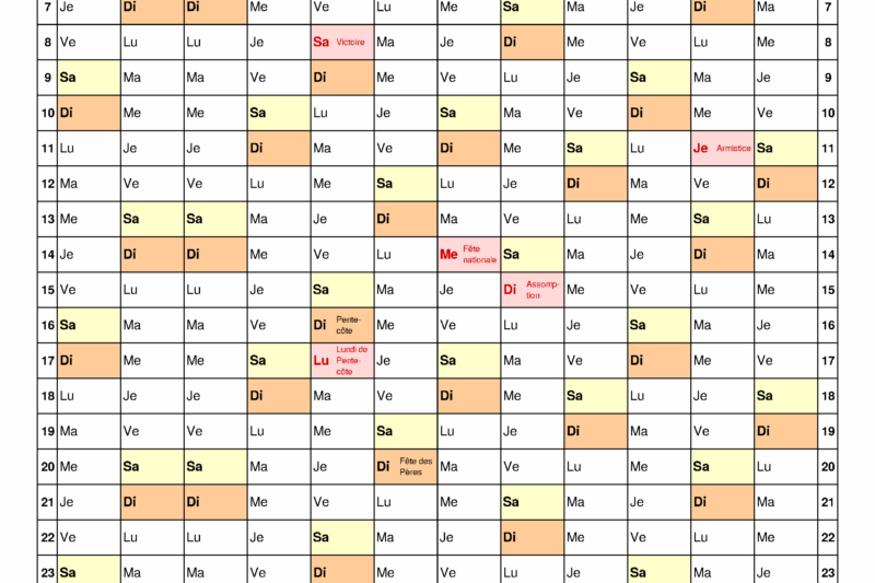 Calendrier 2027 À Imprimer Gratuit Format A4