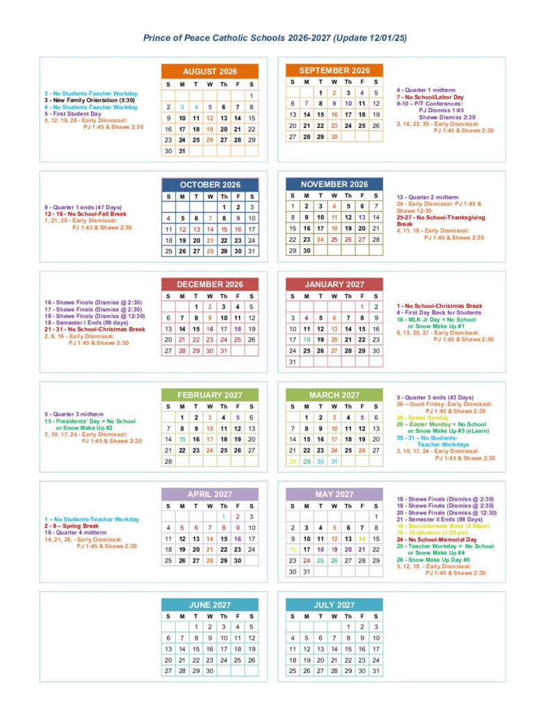Catholic Calendar 2026 – 2027 | Calendar to Print