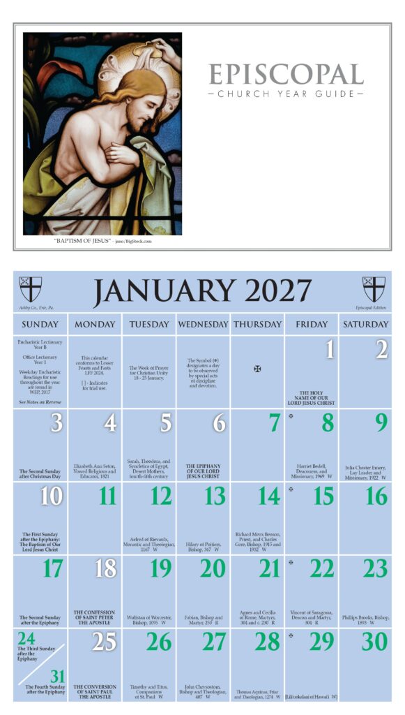 Church Year Calendar 2027 Printable - 2027 Episcopal Church Year Guide Kalendar – Church Publishing Incorporated