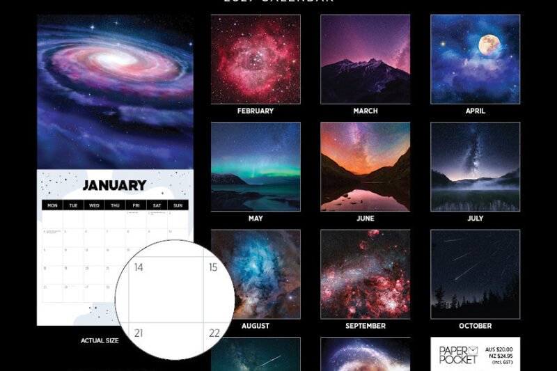 Milky Way Calendar 2027 Printable