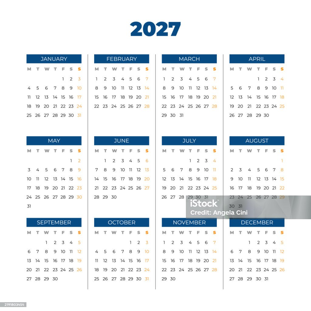 Printable Calendar 2027 General Blue – Blue 2027 Monthly Calendar Design Stock Illustration – Download Image … Printable Calendar 2027 General Blue - Blue 2027 Monthly Calendar Design Stock Illustration - Download Image ...