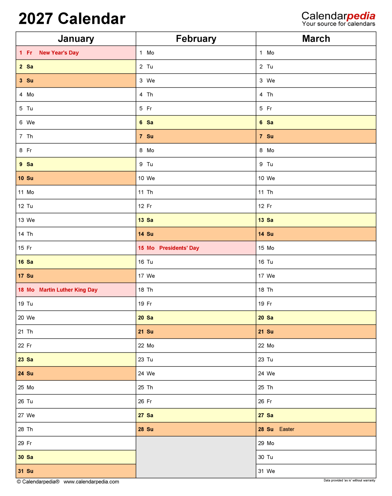 Printable Calendar 4 Months Per Page 2027 - 2027 Calendar - 21 Free Printable Microsoft Word Templates